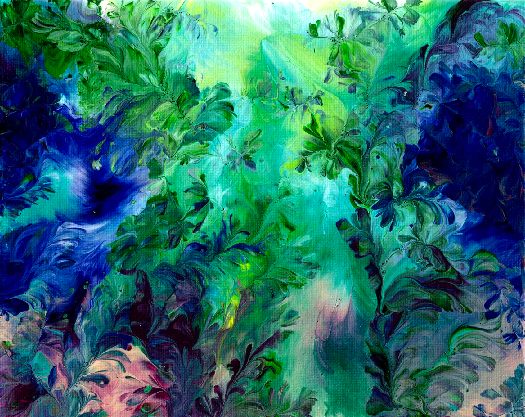 Sea & Moon in Water Fronds 01