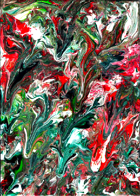 Fire Abstract Vines & Blossoms